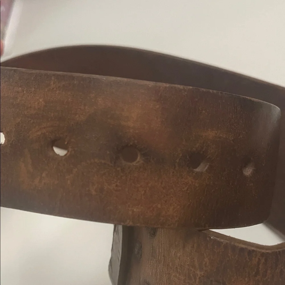 Classic Brown Leather Belt / Workout or weight belt